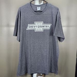 Delta Apparel Chevy County Gray & White Short Sleeve Shirt Size XL